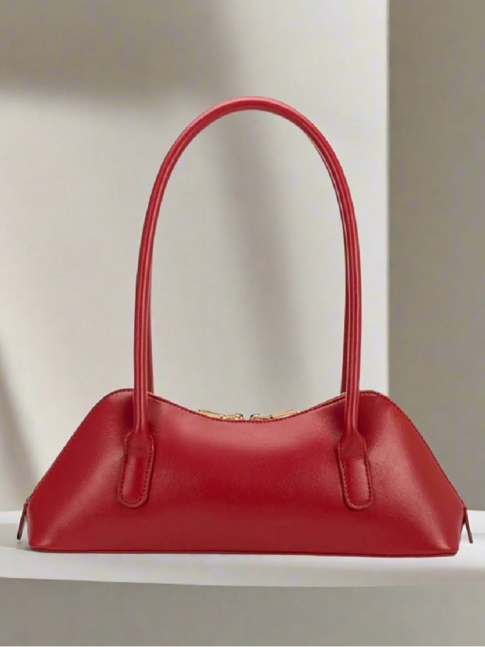 Red Women’s Shoulder Bag - Sleek Minimalist Design